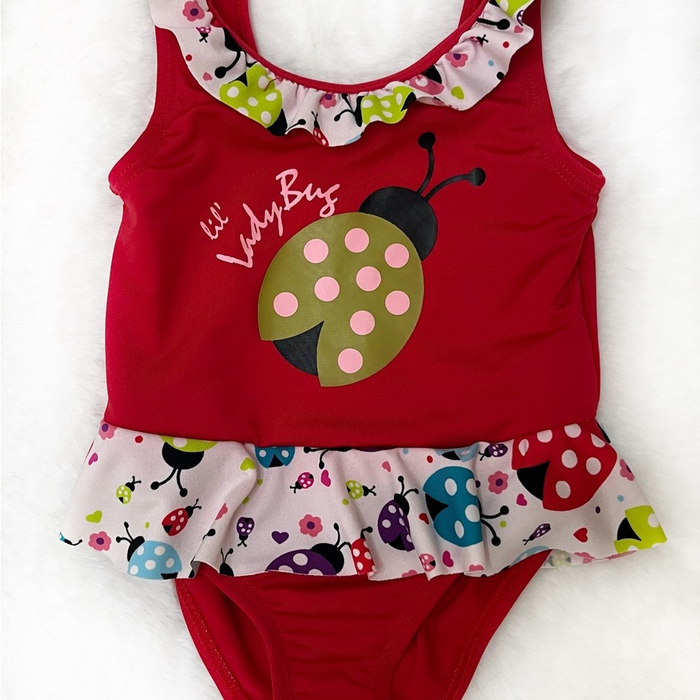 Wippette Toddler Lady Bug Swimsuit Sz 18M